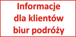 Informacje dla Klientów biur podróży