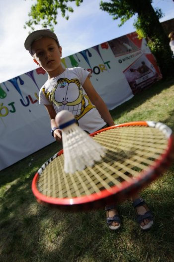 W strefie badmintona można było spotkać mistrza Roberta Mateusiaka