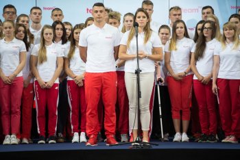 Maria Andrejczyk i Patryk Rajkowski