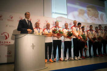 3 lipca 2017 roku w siedzibie PKOl odbyło się uroczyste powitanie młodych Mistrzów. W uroczystości wziął udział minister Witold Bańka, który pogratulował zawodnikom sukcesu.