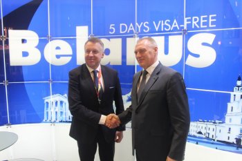 Spotkanie Pana Dariusza Rogowskiego, podsekretarza stanu w Ministerstwie Sportu i Turystyki z Michailem Portnoy’em wiceministrem turystyki w Ministerstwie Sportu i Turystyki Republiki Białorusi