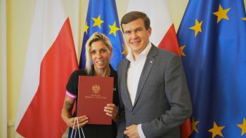 Minister Witold Bańka i Zofia Klepacka