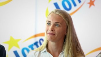 Zawodniczka podczas konferncji