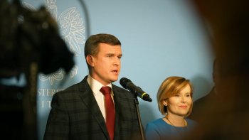 W spotkaniu z przedstawicielami mediów udział wzięli także: Sekretarz Stanu Anna Krupka, Podsekretarz Stanu Jan Widera oraz Dyrektor Generalny MSiT Dariusz Rogowski.