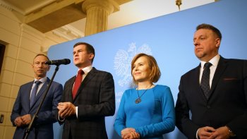 W spotkaniu z przedstawicielami mediów udział wzięli także: Sekretarz Stanu Anna Krupka, Podsekretarz Stanu Jan Widera oraz Dyrektor Generalny MSiT Dariusz Rogowski.