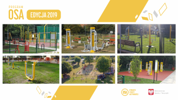 Otwarte Strefy Aktywności – edycja 2019. Grafika - prezentacja obiektów, które powstały.