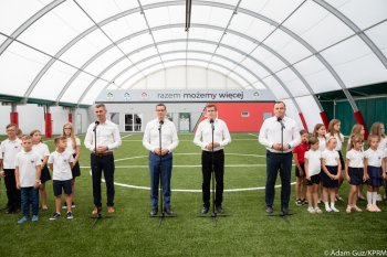 Wizyta Premiera RP Mateusza Morawieckiego oraz Ministra Sportu i Turystyki Witolda Bańki w Tychach i Zabrzu.
Fot. Adam Guz/KPRM