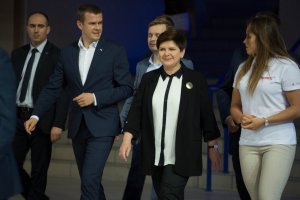 The Prime Minister Beata Szydło with Minister of The Ministry of Sport and Tourism Witold Bańka