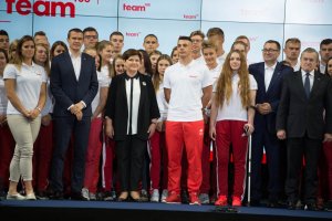 The Prime Minister Beata Szydło, Minister Witold Bańka, President of the Polish National Team Cezary Andrzej Jurkiewicz and Minister of Culture and National Heritage Piotr Gliński