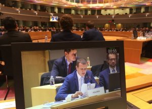 Witold Bańka at the meeting of the Council of the European Union